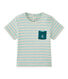 Gestreept T-shirt met korte mouwen voor babyjongens