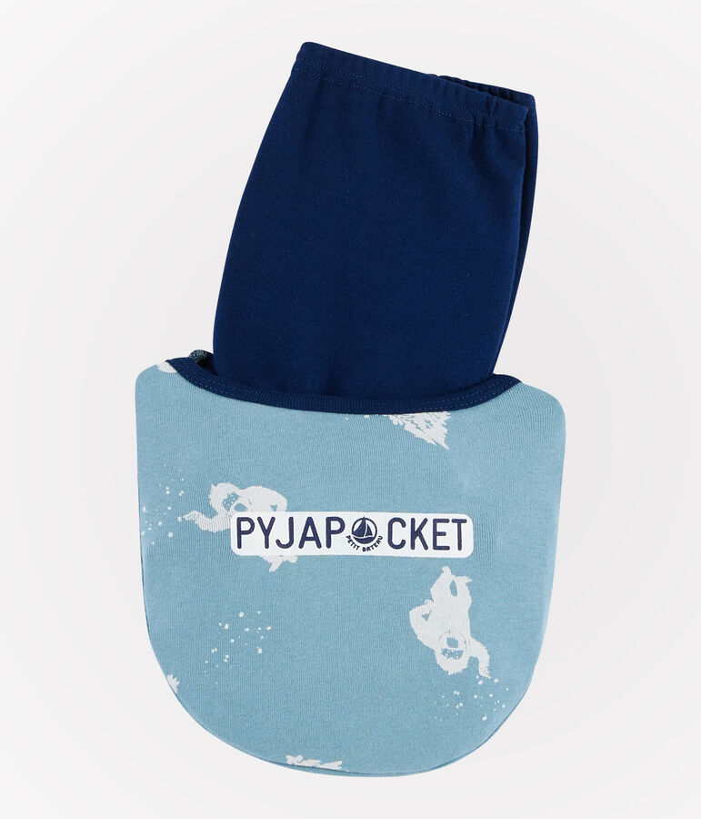 Set van 2 pyjama's van ribstof voor kleine jongens multicouleur