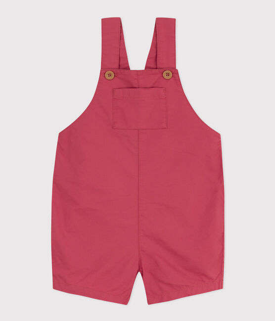 Korte salopette in schattige keperstof voor baby's roze PAPI