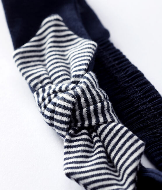 Katoenen haarband voor meisje blauw SMOKING
