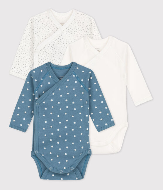 Lot de 3 bodies manches longues bébé en coton variante 2
