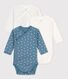Lot de 3 bodies manches longues bébé en coton