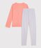 Pyjama  en coton orange/multicouleur