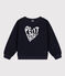 Sweater in fleece voor meisjes blauw SMOKING
