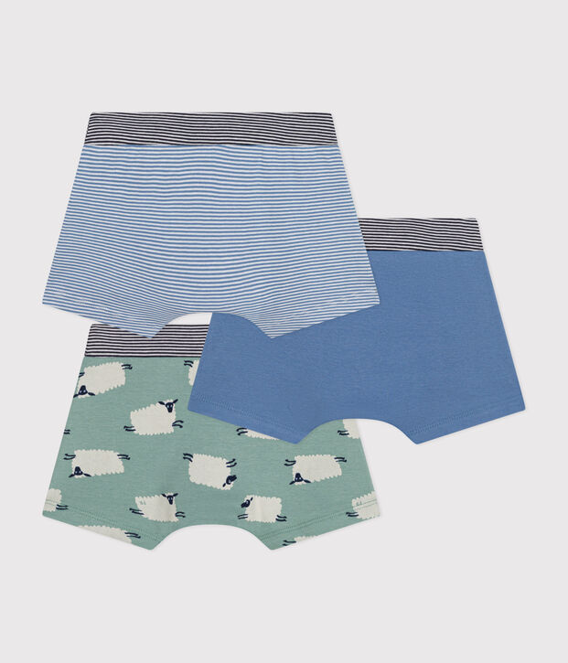 Lot de 3 boxers mouton en coton enfant multicouleur