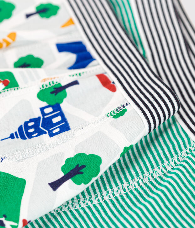 Set met twee katoenen boxershorts met motief van Parijs voor kinderen multicouleur