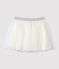 Jupe en tulle enfant fille blanc MARSHMALLOW/gris ARGENT