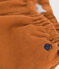 Pantalon bébé en velours fin marron ECUREUIL