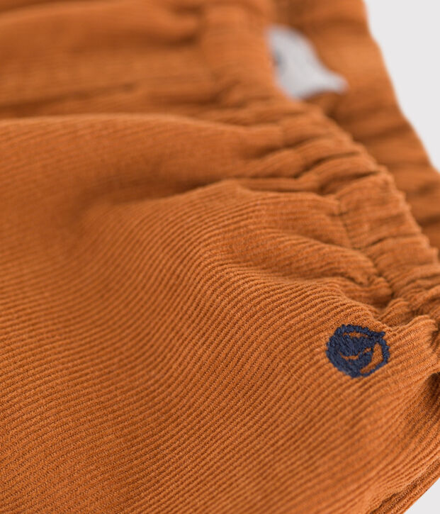 Babybroek van dun velours bruin