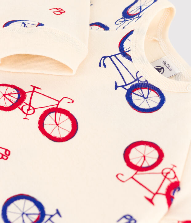 Katoenen slaappakje voor baby's ecru/multicouleur