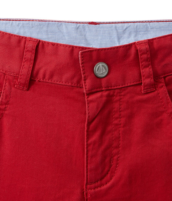 Gekleurde jeansbroek voor jongens rood TERKUIT