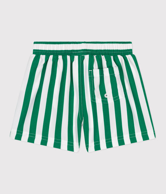 Zwemshort voor baby's met strepenprint groen MARSHMALLOW/ JARDIN
