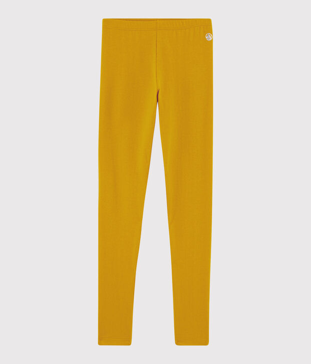 Meisjesjegging in jersey kinderen geel