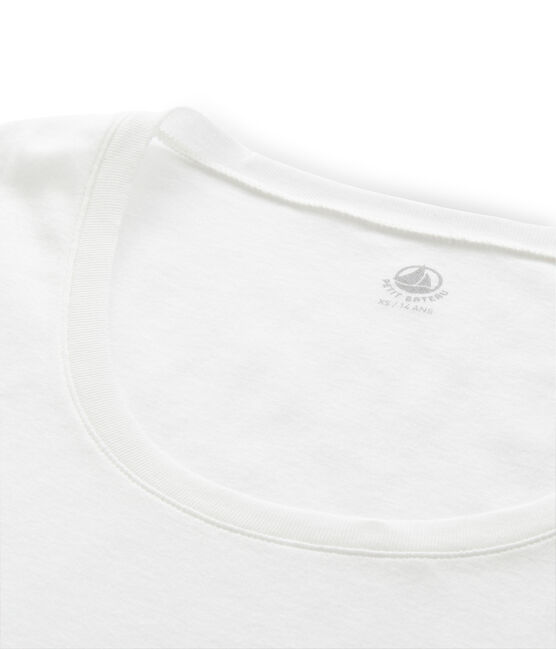 Tee-shirt manches longues femme en coton léger blanc MARSHMALLOW