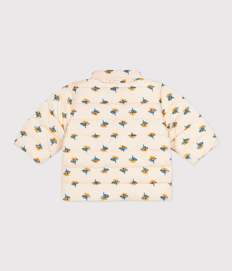 Bedrukt babyjack met oprolbare capuchon wit AVALANCHE/ MULTICO