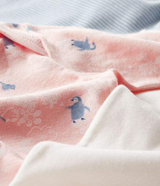 Drie rompertjes met lange mouwen voor babymeisjes variante 1