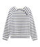 Ultrazachte marinetrui vrouwen beige COQUILLE/blauw SMOKING