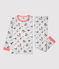 Pyjama imprimé Paris petit garçon en coton biologique gris BELUGA/blanc MULTICO