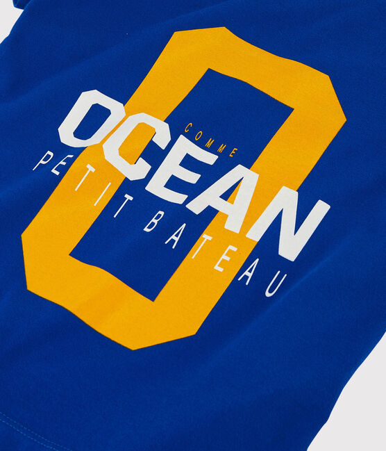 Jersey T-shirt met korte mouwen voor jongens blauw SURF