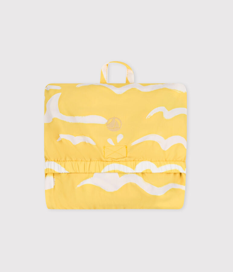 Coupe-vent b&eacute;b&eacute; anti-UV en polyester, imprim&eacute; requin jaune/blanc