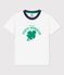 T-shirt manches courtes en coton enfant garçon blanc MARSHMALLOW
