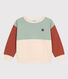 Sweatshirt colorblock in fleece voor jongens
