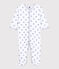 Katoenen babypyjama met grijze sterretjes voor baby's wit ECUME/grijs MISTIGRI