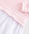 Robe manches longues enfant fille rose/gris