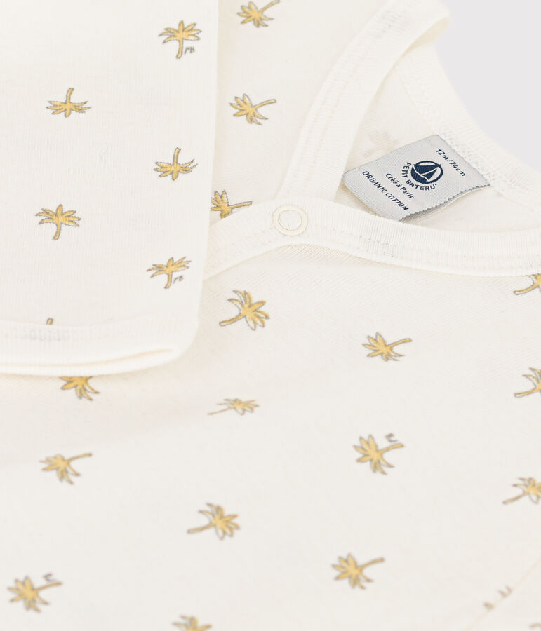 Katoenen pyjama met palmprint wit/multicouleur