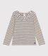 T-shirt met lange mouwen uit gevlamde jerseystof voor meisjes