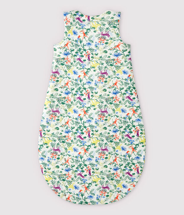 Jungle baby katoenen slaapzak wit/multicouleur