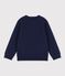 Pull laine et coton enfant garçon bleu SMOKING