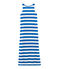 Jurk zonder mouwen voor vrouwen blauw RIYADH/wit MARSHMALLOW