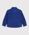 Effen fluwelen kinderhemd blauw