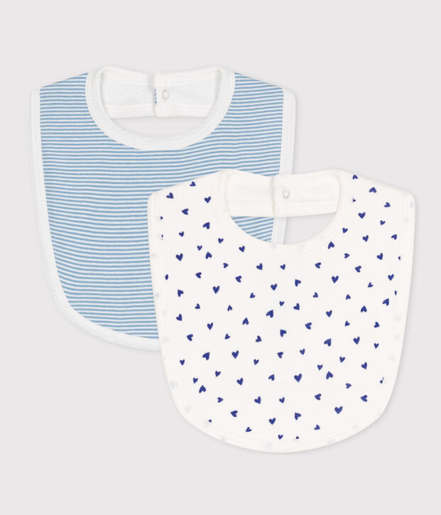 SET VAN 2 KATOENEN SLABBETJES VOOR BABY'S multicouleur