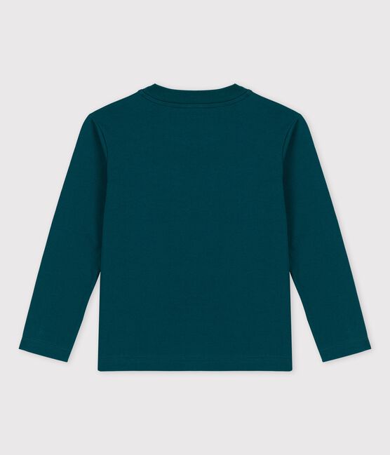 Tee-shirt manches longues en coton enfant garçon vert PINEDE