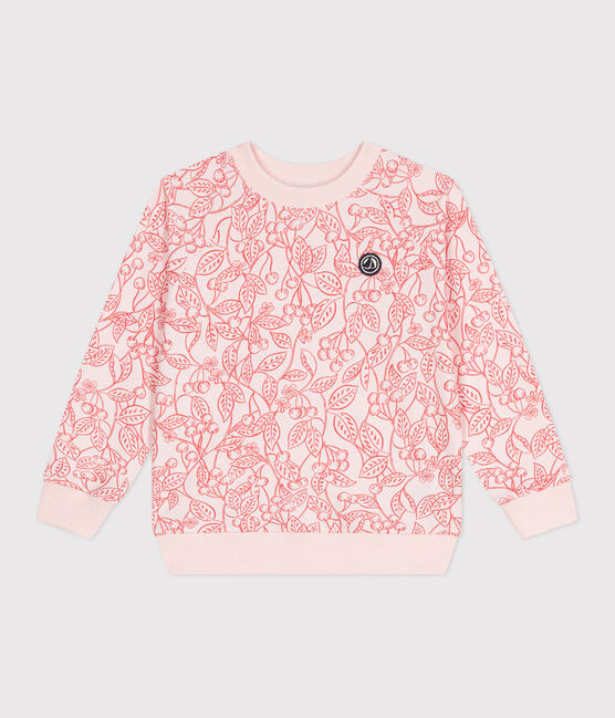 Katoenen sweatshirt met print voor kinderen roze FLEUR/ SPI