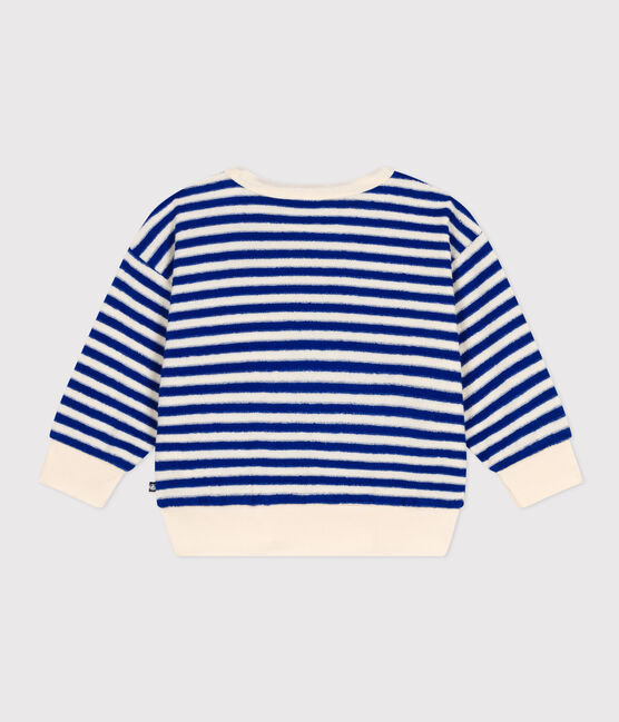 Sweatshirt  in badstof voor baby's blauw SURF/ AVALANCHE