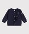 Cardigan b&eacute;b&eacute; en coton &eacute;pais motifs &eacute;toiles bleu marine
