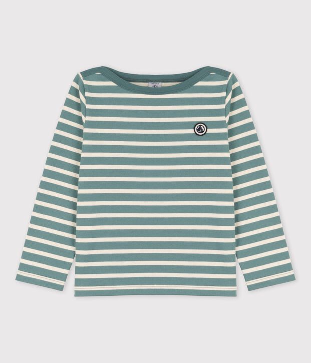 Marini&egrave;re en coton enfant fille / gar&ccedil;on vert/&eacute;cru