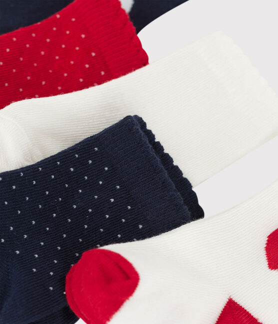 Set van 5 paar babysokken met hartjes variante 1