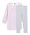 Velours meisjes nachthemd met legging wit MARSHMALLOW/wit MULTICO