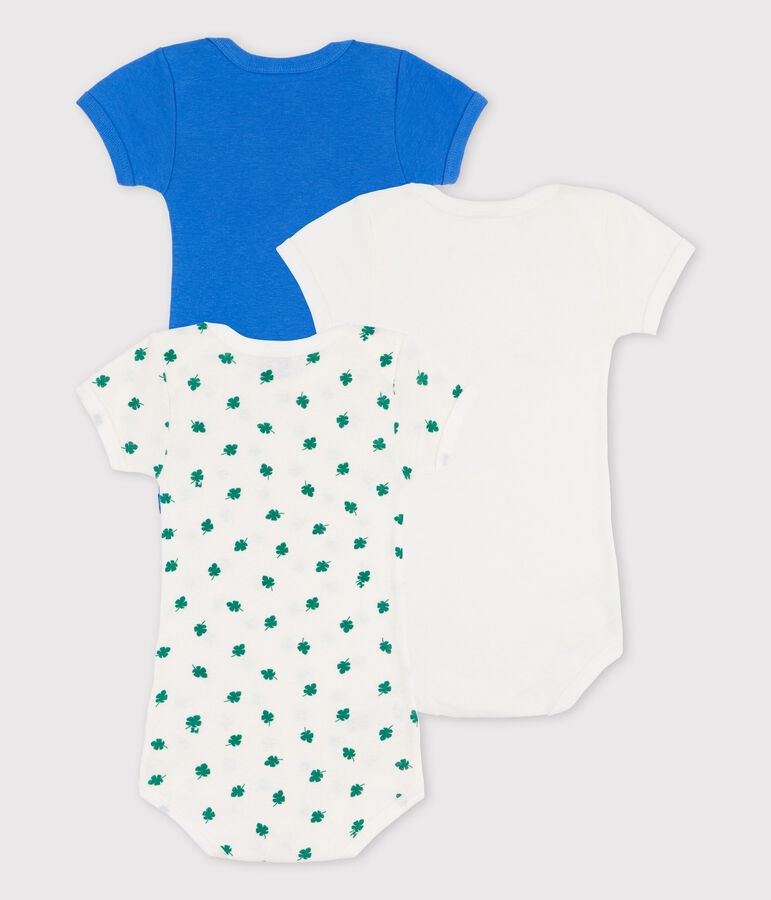 Set van 3 body's met korte mouwen in katoenen en linnen variante 1