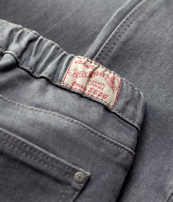 Pantalon slim en denim enfant fille gris GRIS FONCE/ DARK GREY