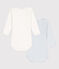 Lot de 2 bodies manches longues milleraies bébé en coton variante 1