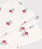 Legging van katoen met bloemenprint voor baby's wit MARSHMALLOW/wit MULTICO