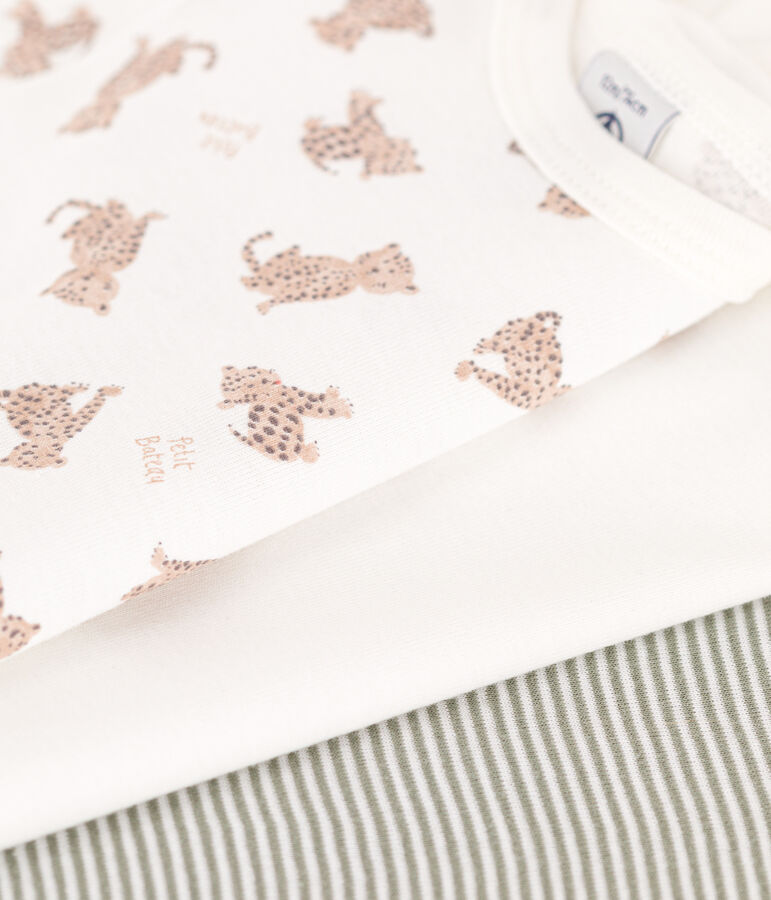 Lot de 3 bodies manches courtes leopards en coton variante 1