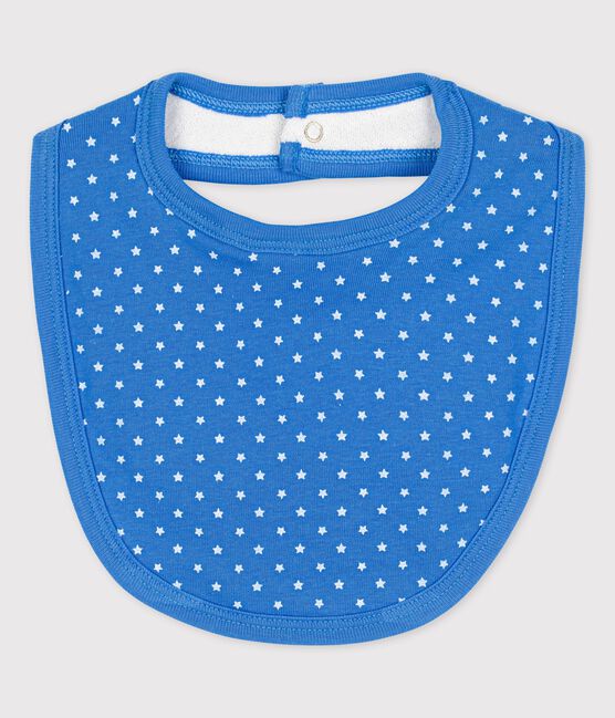 Bavoir bébé en coton biologique bleu BRASIER/gris MARSHMALLOW