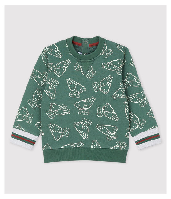 Sweater van geborsteld molton voor babyjongens groen VALLEE/ VALLEE CLAIR