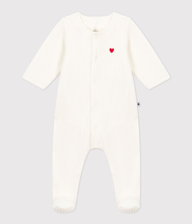 BODYJAMA UNISEX EN VELOURS blanc